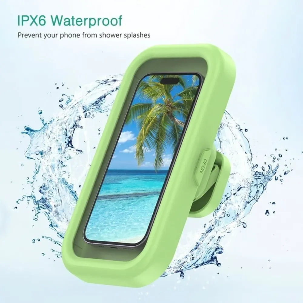 Brand New Green Waterproof Bathroom Phone Wall Mount Holder